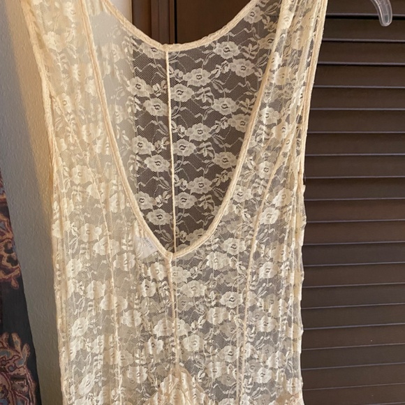 Free People French Courtship Lace Slip Maxi Midi Dress - Picture 7 of 7